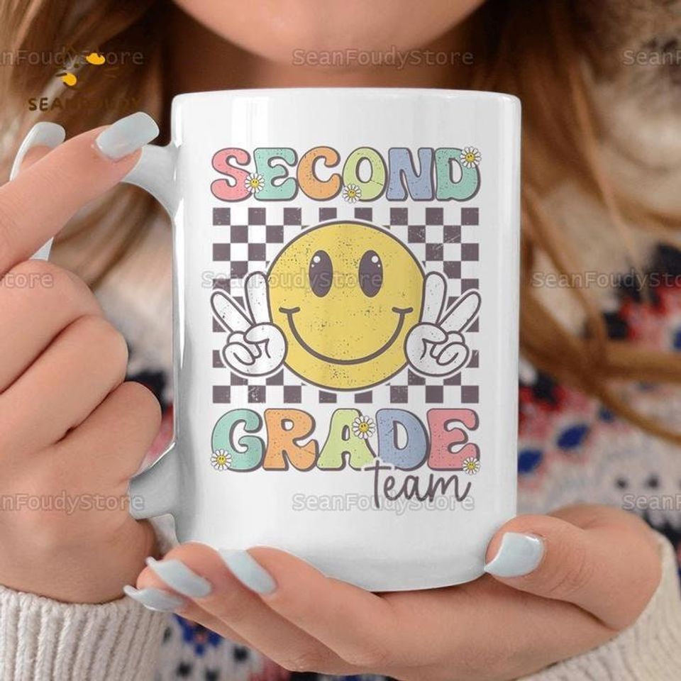 Back To School Mug, Smiley Face Cup, Second Grade Ceramic Mug, Second Grade Mug, 1st Day Of School Cup, Mug For Kids, Student Gift