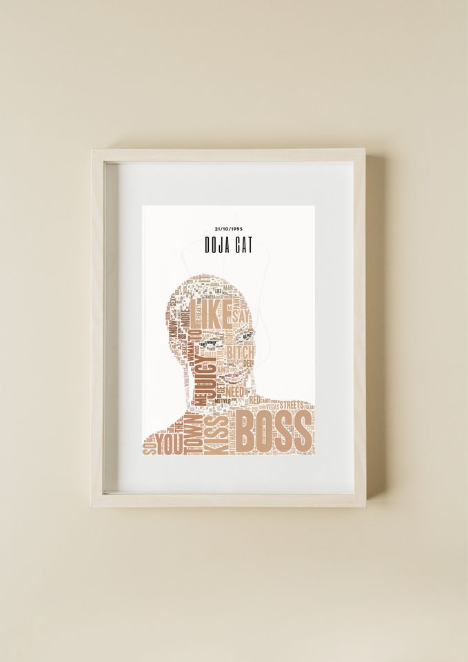 Doja Cat Poster / Hip Hop Artwork  Unframed Poster, Available in 7 sizes, Pop Culture Wall Art