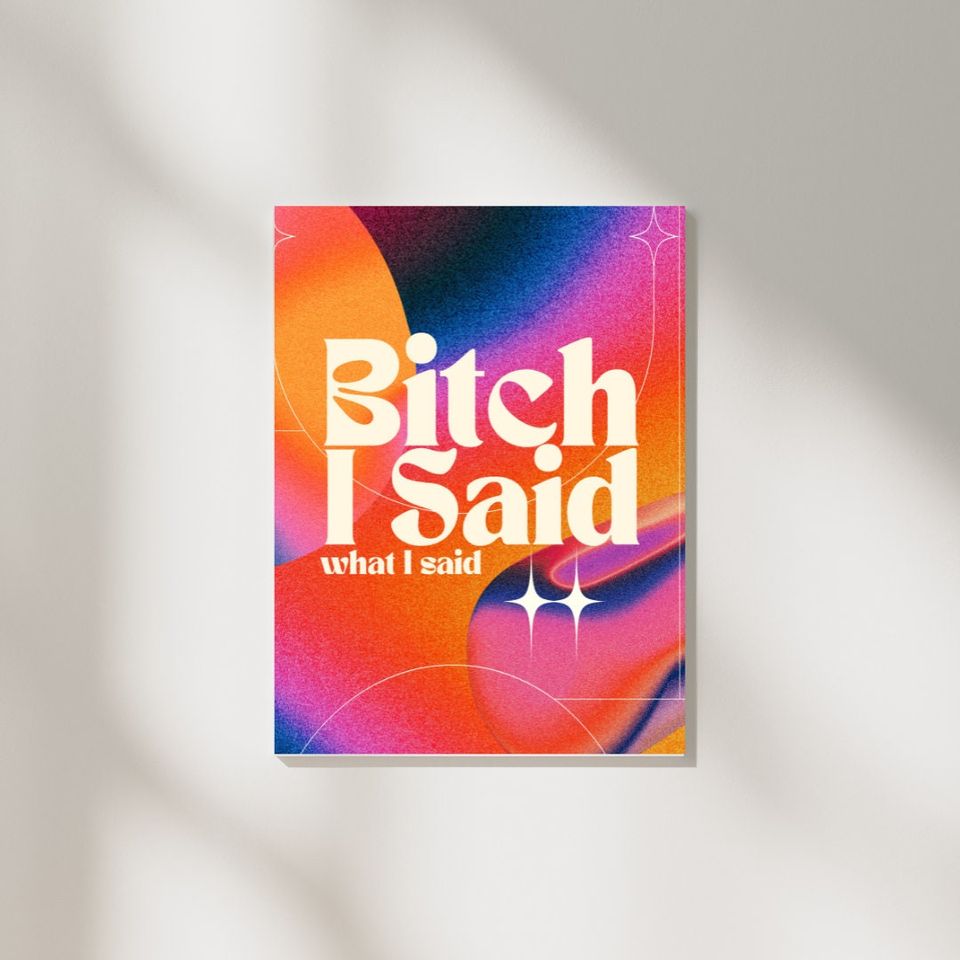 B*TCH I SAID, Doja Cat Decor, Multi Color Poster, Paint The Town Red, Unframed Poster, Available in 7 sizes, Pop Culture Wall Art