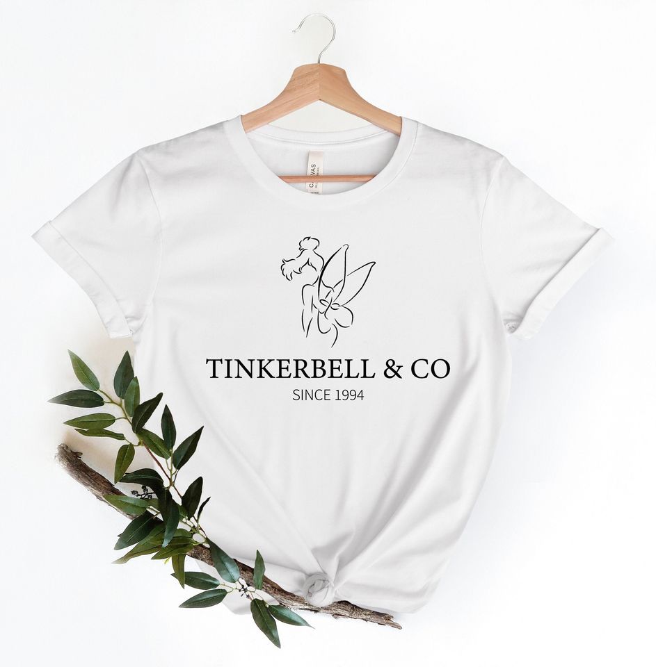 Disney Tinkerbell & Co Cotton Shirt for Women  Unisex short sleeves heavy cotton multiple colors full sizes S-5XL, trending shirt
