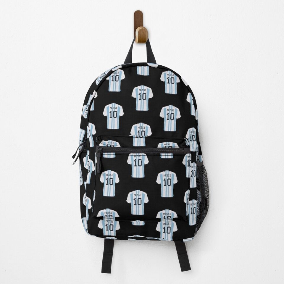 Messi Argentina Jersey Sticker  Backpack, Messi Design Inspiration , Backpack for Kids, Sports Bag, School Bag