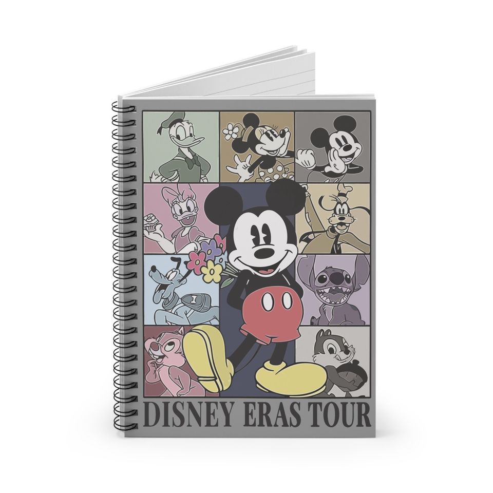 Disney Eras Tour Spiral Notebook - Ruled Line, Disney Notebook, Cartoon Notebook