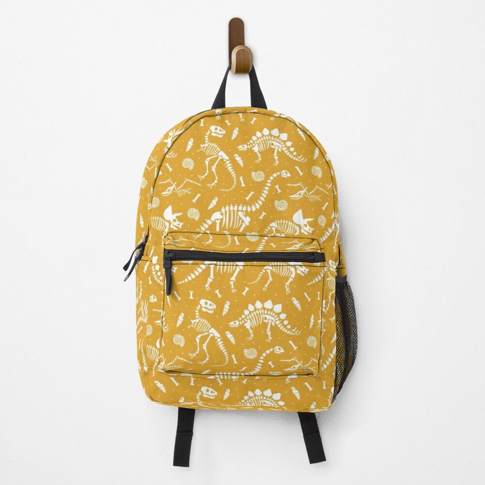 Dinosaur Fossils - Mustard Backpack