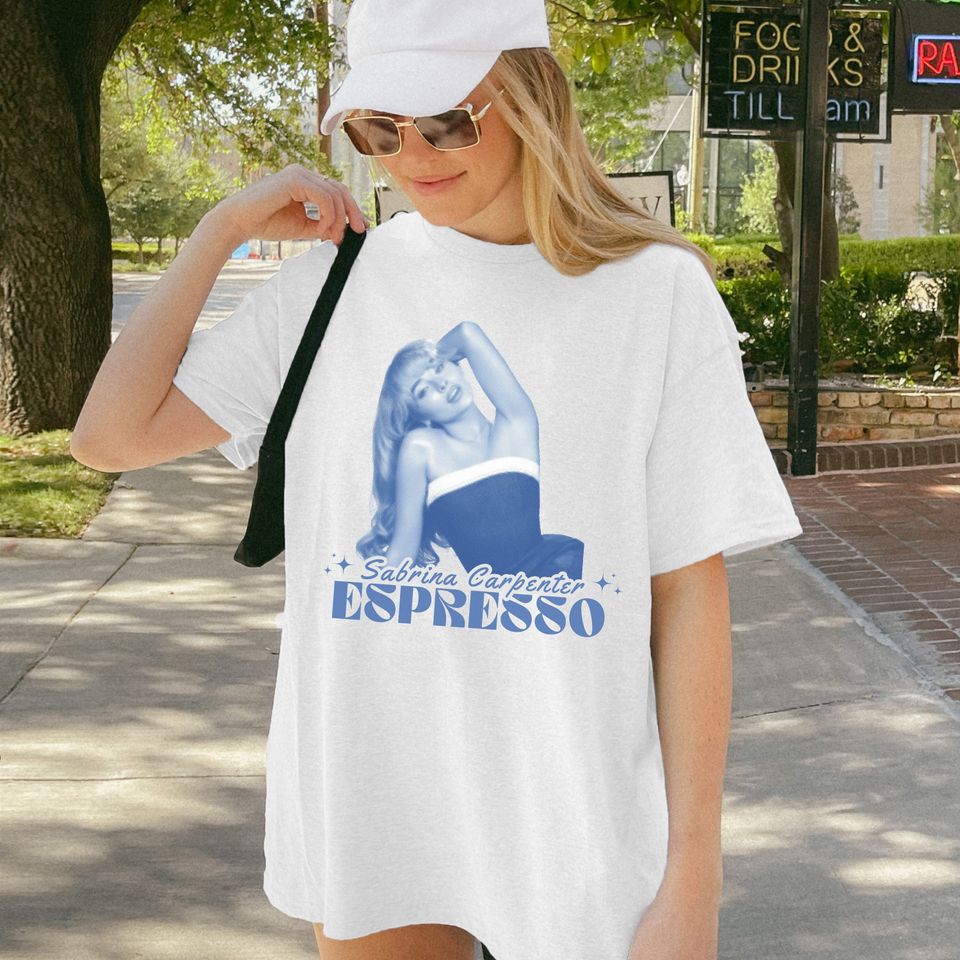 Espresso by Sabrina Carpenter Retro Cotton Tee, Graphic Tshirt for men, women, Unisex, Trending Music Tour