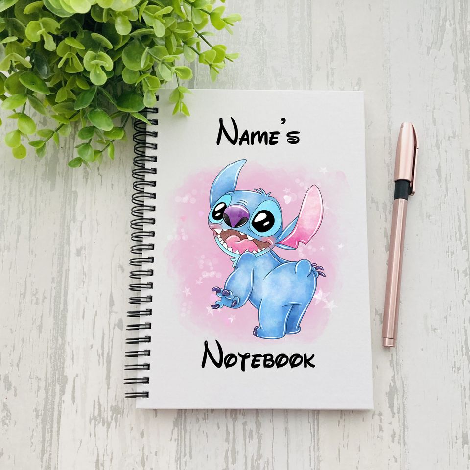 Personalised Stitch Notebook | Stitch Gift | Any Name | Present | Birthday | Gift | Celebration | Teacher Gift