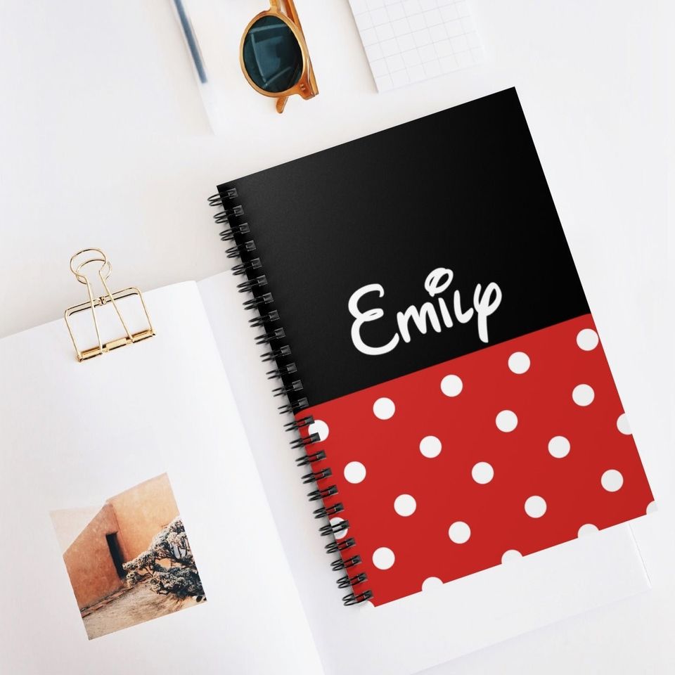 Personalized Minnie Mouse Notebook, Mickey Mouse Notebook, Disney Office Decor, Disney Home, Disney Journal, Disney Gift, Magic Kingdom book