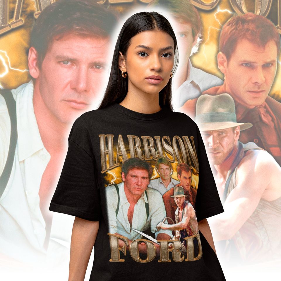 Vintage Harrison Ford Tee - 90s Inspired Harrison Ford Shirt- Unique Fan Gift - Classic Movie Star Unisex T-shirt