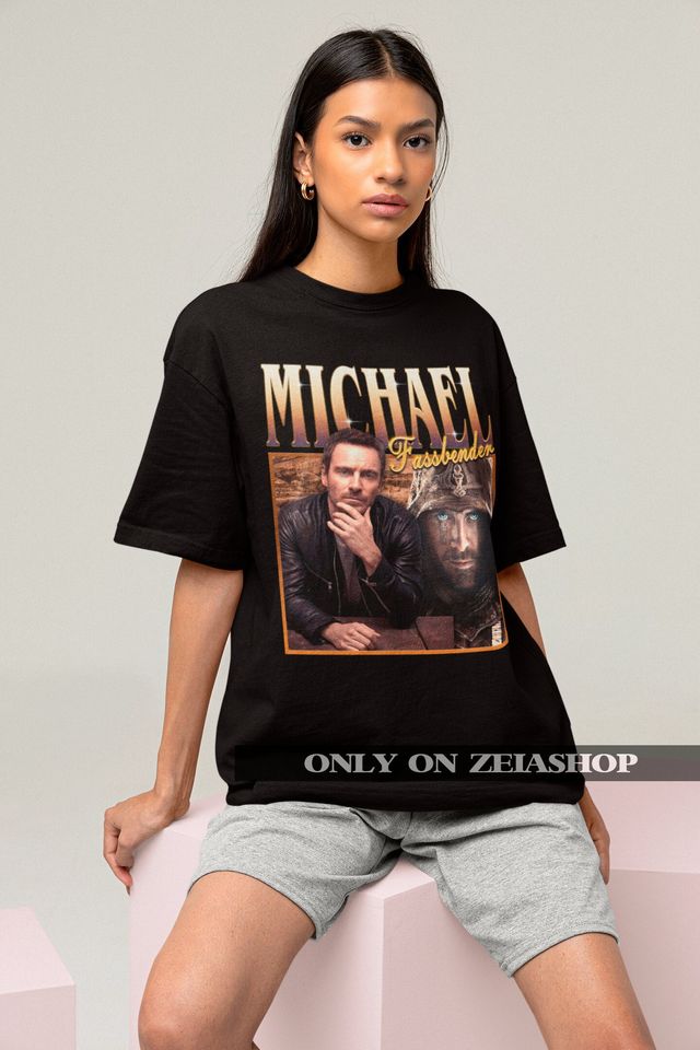Michael Fassbender Retro Classic T-shirt - Michael Fassbender Bootleg 90s Tee - Michael Fassbender Fan Shirt - Michael Fassbende Homage
