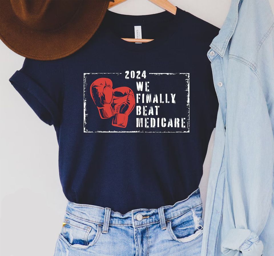 We Finally Beat Medicare Shirt, Trump Biden Debate T-Shirt, Funny Biden Trump Gift, 2024 Election Souvenir Shirt, 2024 Election Memorabilia