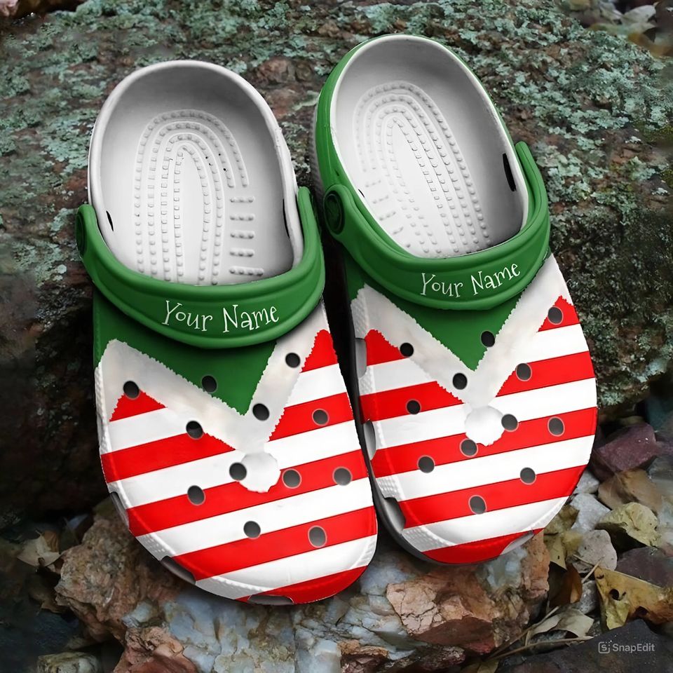 Personalized Christmas Elf Friends Custom Crocs Funny Character, Clogs Shoes For Men Women and Kid, Funny Clogs Crocs, Christmas Gift