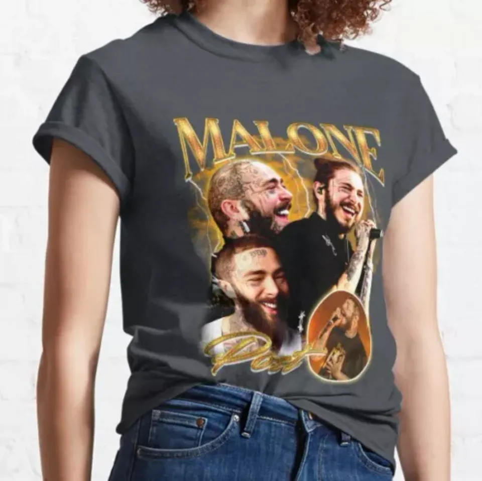 Post Malone Cotton Short Sleeve Shirt, Music fans Gift for men women Comfort Color, Malone Music The Album Shirt