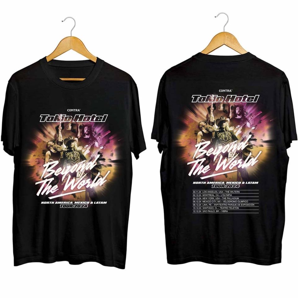 Tokio Hotel - Beyond The World Tour 2024 Shirt, Tokio Hotel Band Fan Shirt, Tokio Hotel 2024 Concert Shirt, Vitntage Music Short Sleeve Shirt