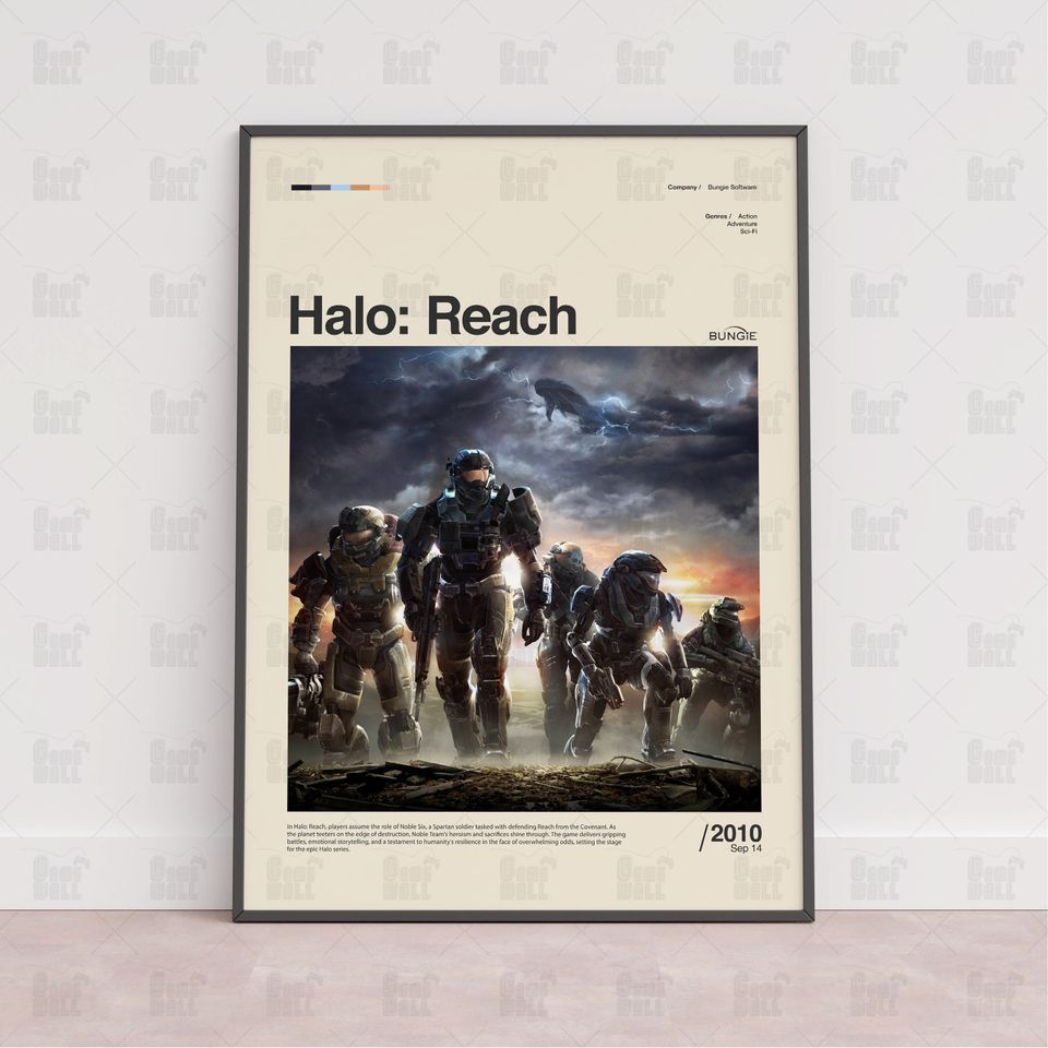 Halo Reach Poster, Gaming Room Poster, Gaming Wall Poster, Gaming Print Poster, Game Gift, Video Games Poster, Gaming Wall Art, Halo Reach