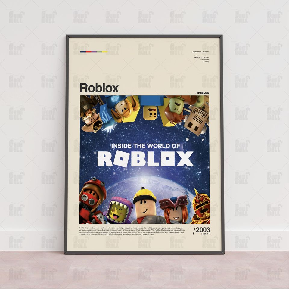 Roblox Poster, Gaming Room Poster, Gaming Wall Poster, Gaming Print Poster, Game Gift, Video Games Poster, Gaming Wall Art Poster, Game