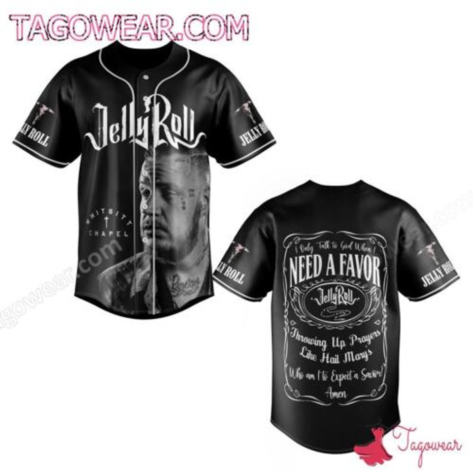 Personalized Jelly Roll Need A Favor Jersey Shirt, Summer Short Sleeve Button Shirt, Music Lover Shirt