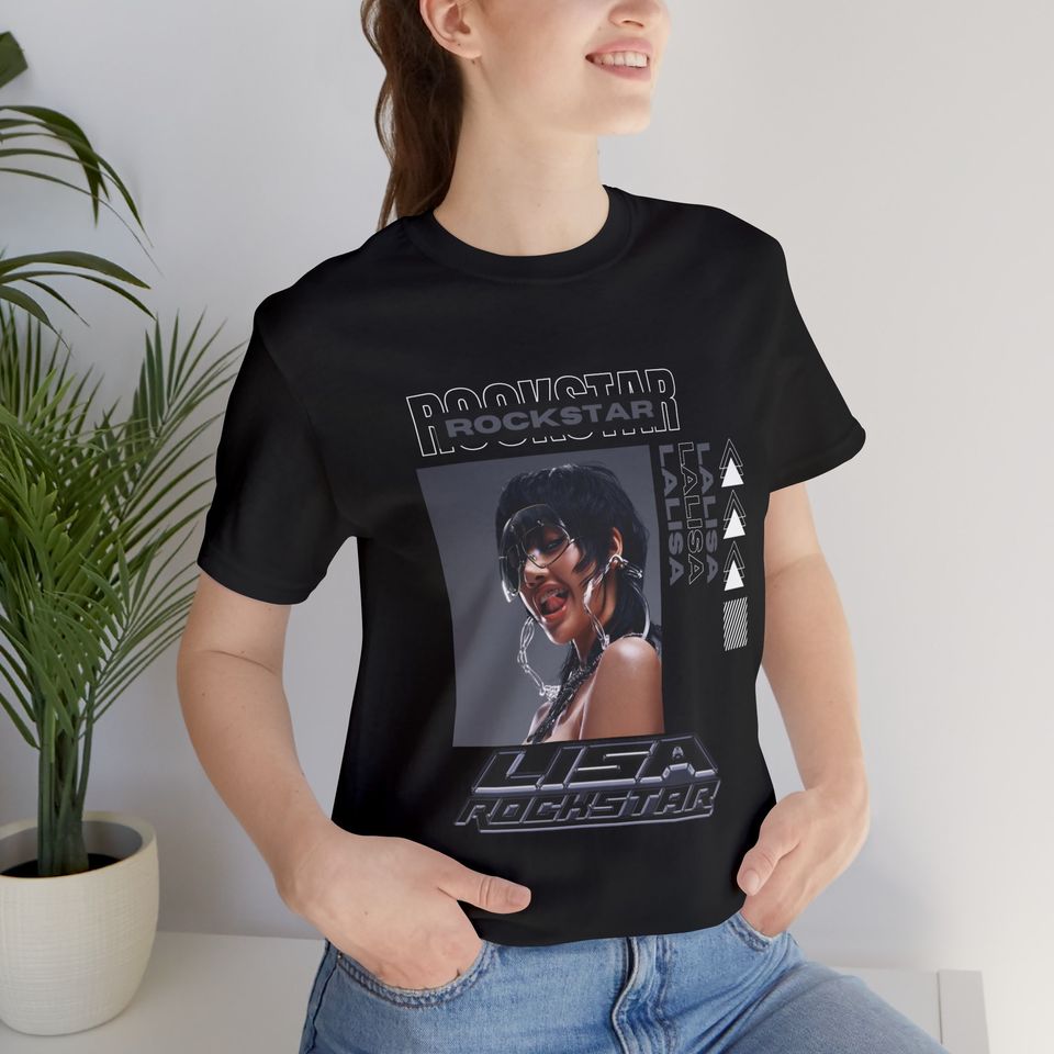 Lisa Rockstar New Song Music T-shirt, Music Merch, Summer Cotton Short Sleeve Shirt, Music Clothing for Men, Women and Kids