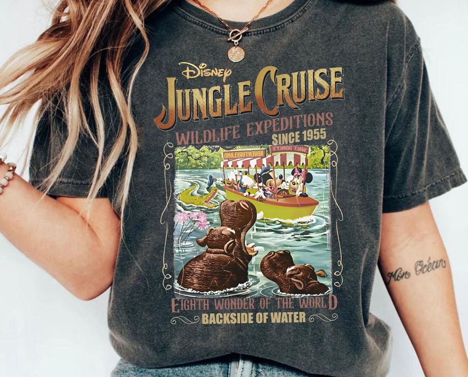 Disney Jungle Cruise Ride Vintage Shirt | Funny Mickey And Friends T-Shirt | Wdw Magic Kingdom Tee | Disneyland Trip Family Outfits