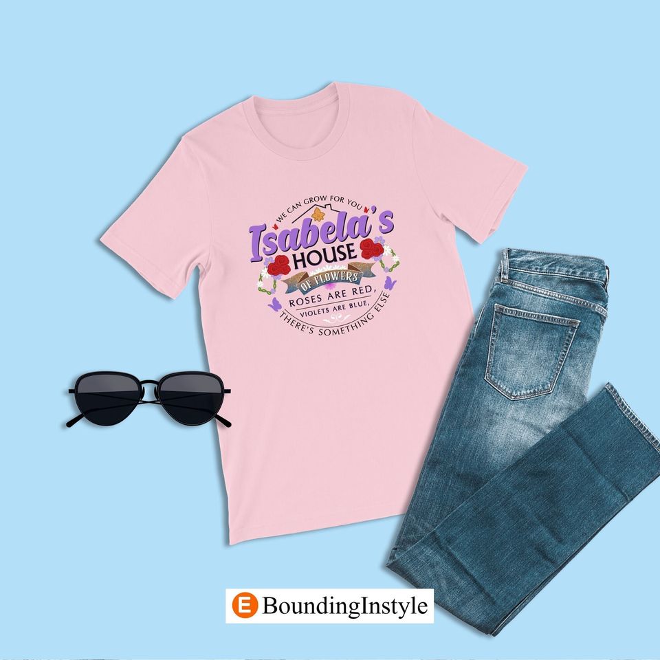 Encanto Shirt, Isabela House of Flowers, Isabela Madrigal Shirt, Disney Shirt, Casual Cotton Summer Short Sleeved Shirt, Disney Men Clothing for Men, Women and Kids