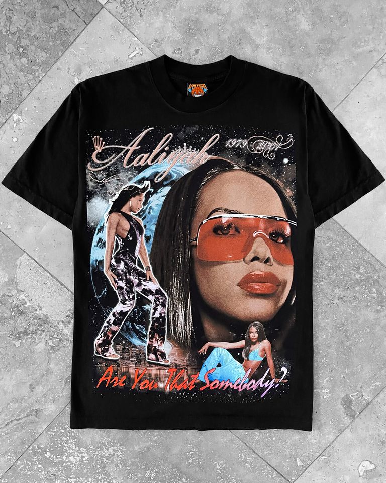 Aaliyah Modern Bootleg Vintage Rap tee T-Shirt  Unisex short sleeves heavy cotton shirt multiple colors full size S-5XL shirt, trending hiphop shirt