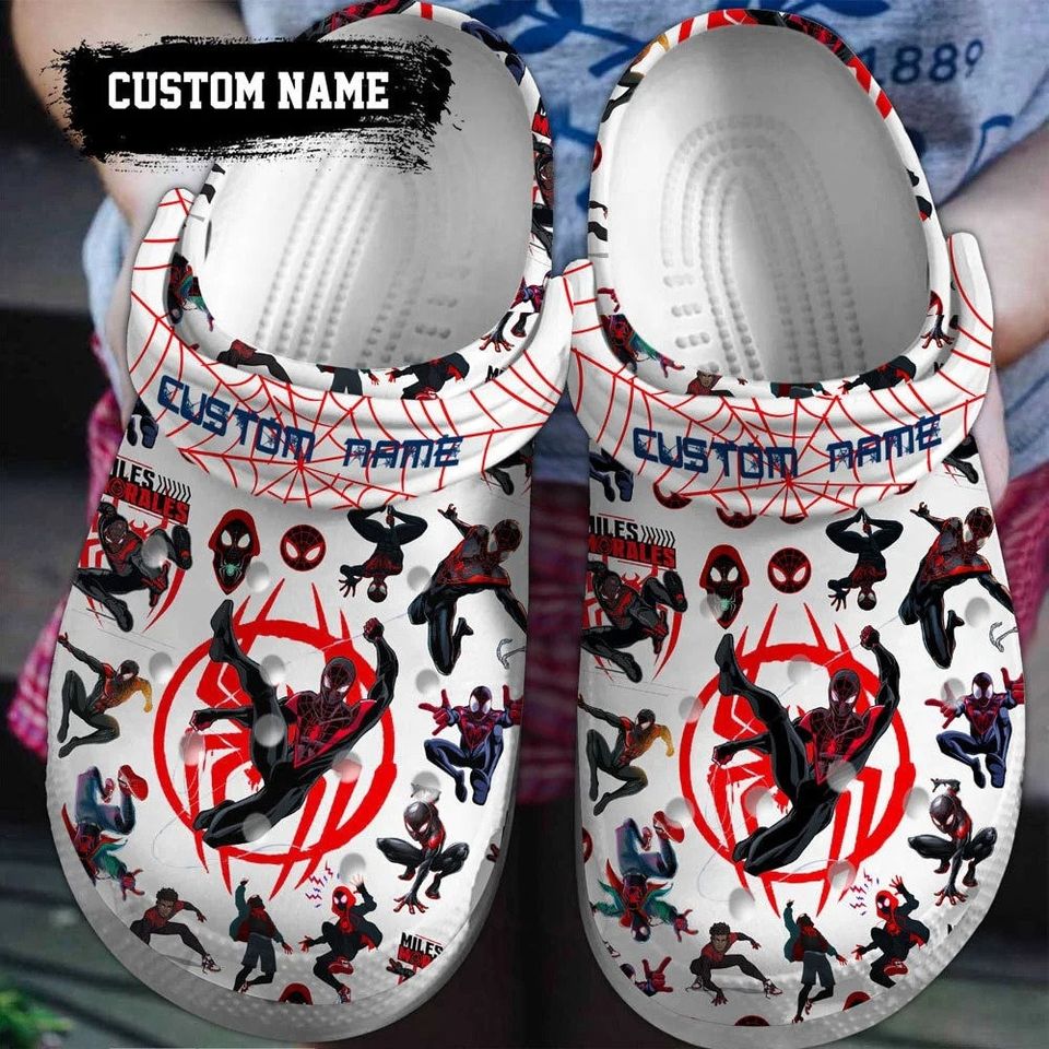 Personalized Spider-Man Crocs, Birthday Clog Shoes, Clogs Shoes For Men Women and Kid, Funny Clogs Crocs, Crocband, Spider-Man Family