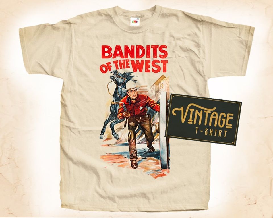 Bandits of the West V1 T-shirt | Short Sleeve Cotton Shirt | Vintage Shirt | Summer Casual For Unisex