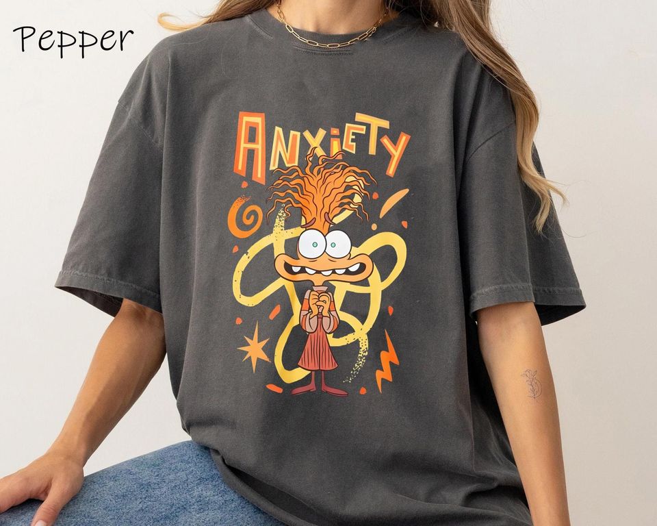 Vintage Inside Out 2 Anxiety Comfort Colors Shirt, Disney Emotions Shirt, Mental Health, Disneyland Family Trip 2024, Birthday Boy Girl Gift