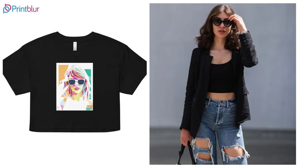 Wearing blazer over a crop top without showing your stomach