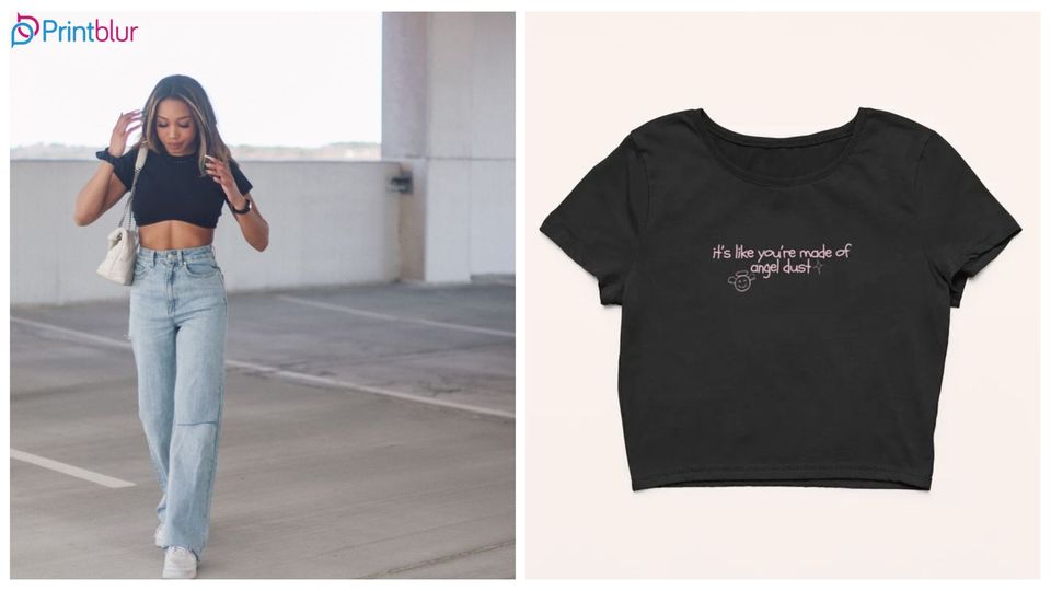 How to wear a crop top over 40 with high-waisted jeans 