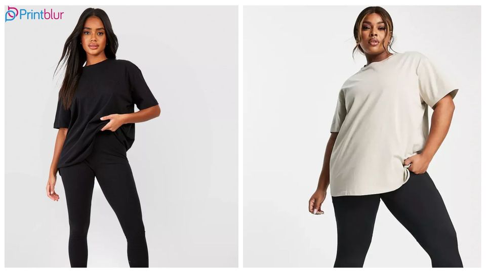 Wearing oversized t-shirt and leggings outfit