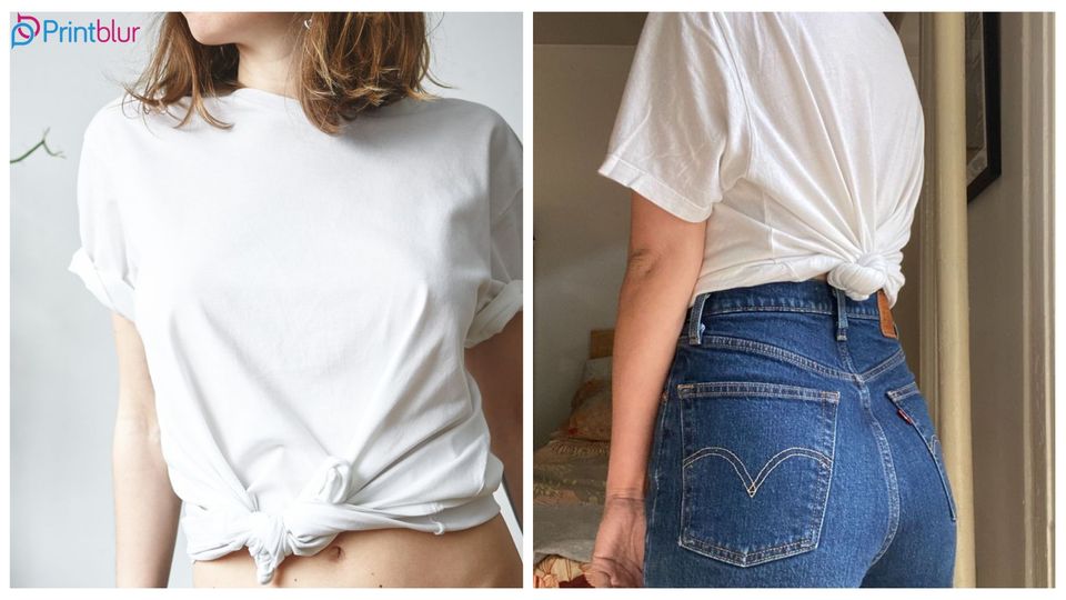 Tie a knot - How to wear oversized t-shirts without looking fat