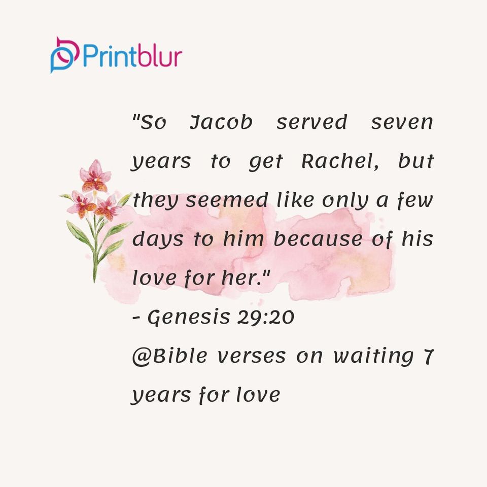 Bible verses on waiting for love 7 years