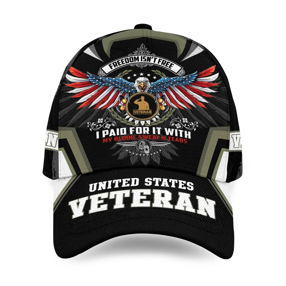 Freedom Isn't Free Veteran US Cap, Proud Veteran Hat