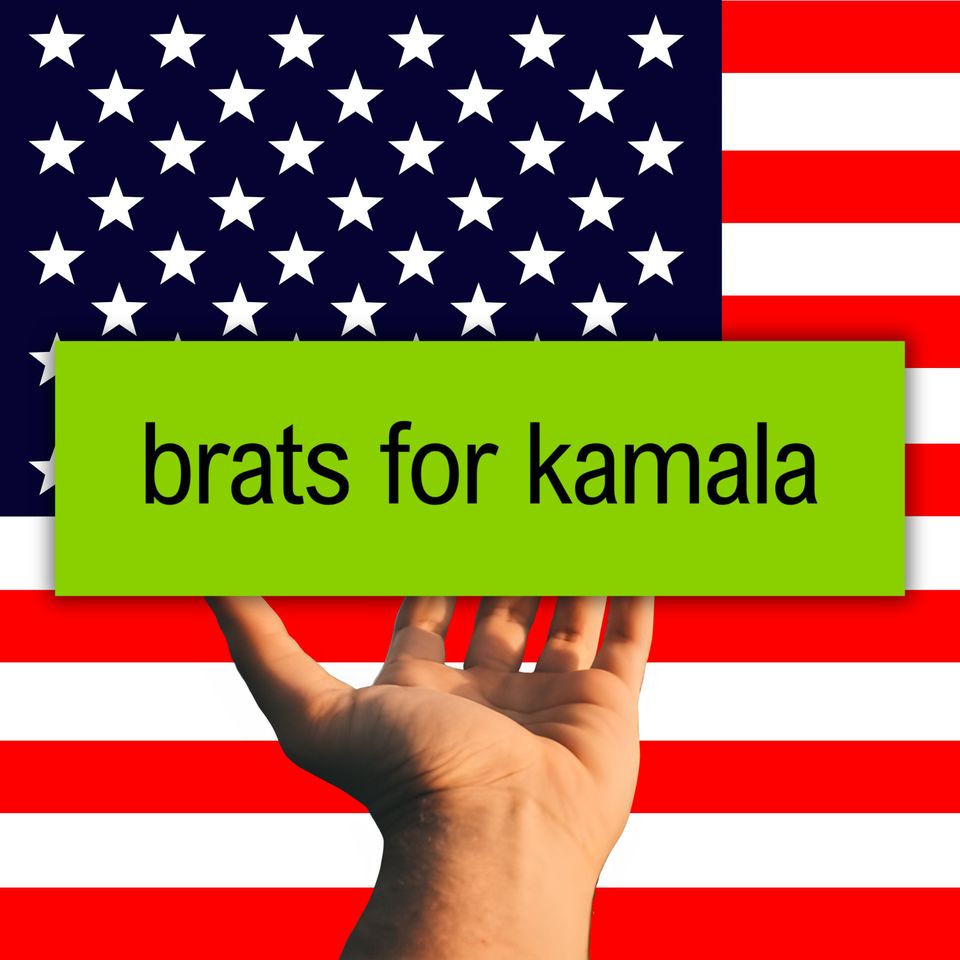 Brats for Kamala Harris Brat Album Bumper Sticker & Magnet | Funny Meme Tiktok Gen Z