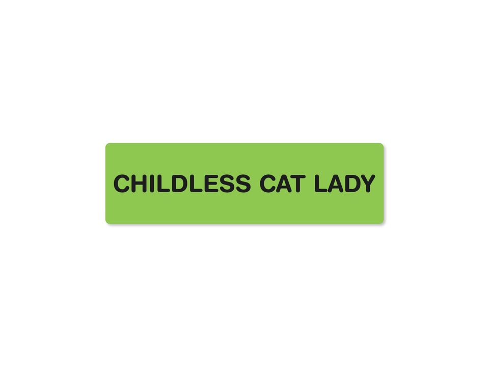 brat Childless Cat Lady Funny Bumper Sticker or Magnet 7x2"