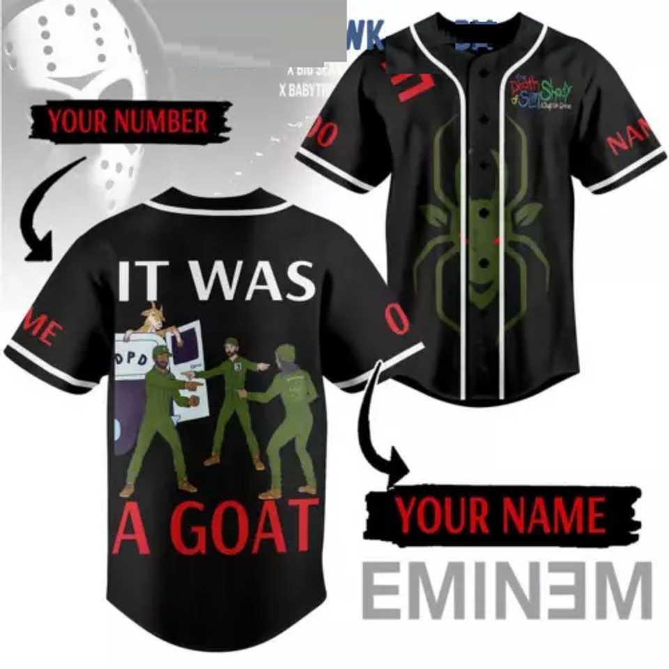 Eminem It Was A Goat Personalized Baseball Shirt