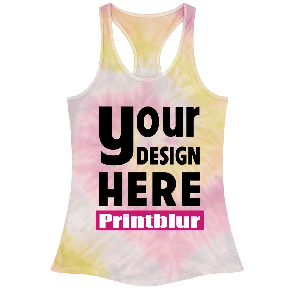 Custom Tie Dye Racerback Tank Tops