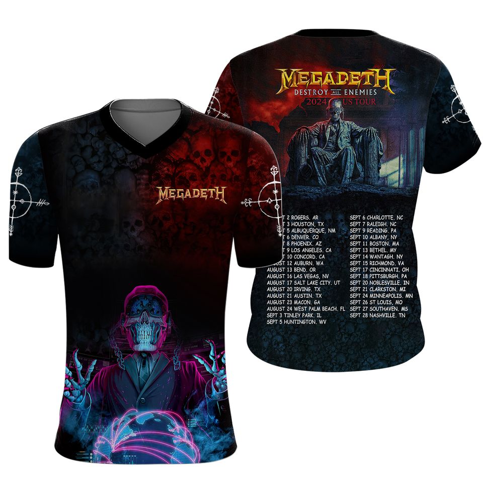 Megadeth 2024 US Tour To Destroy Enemies T Shirt