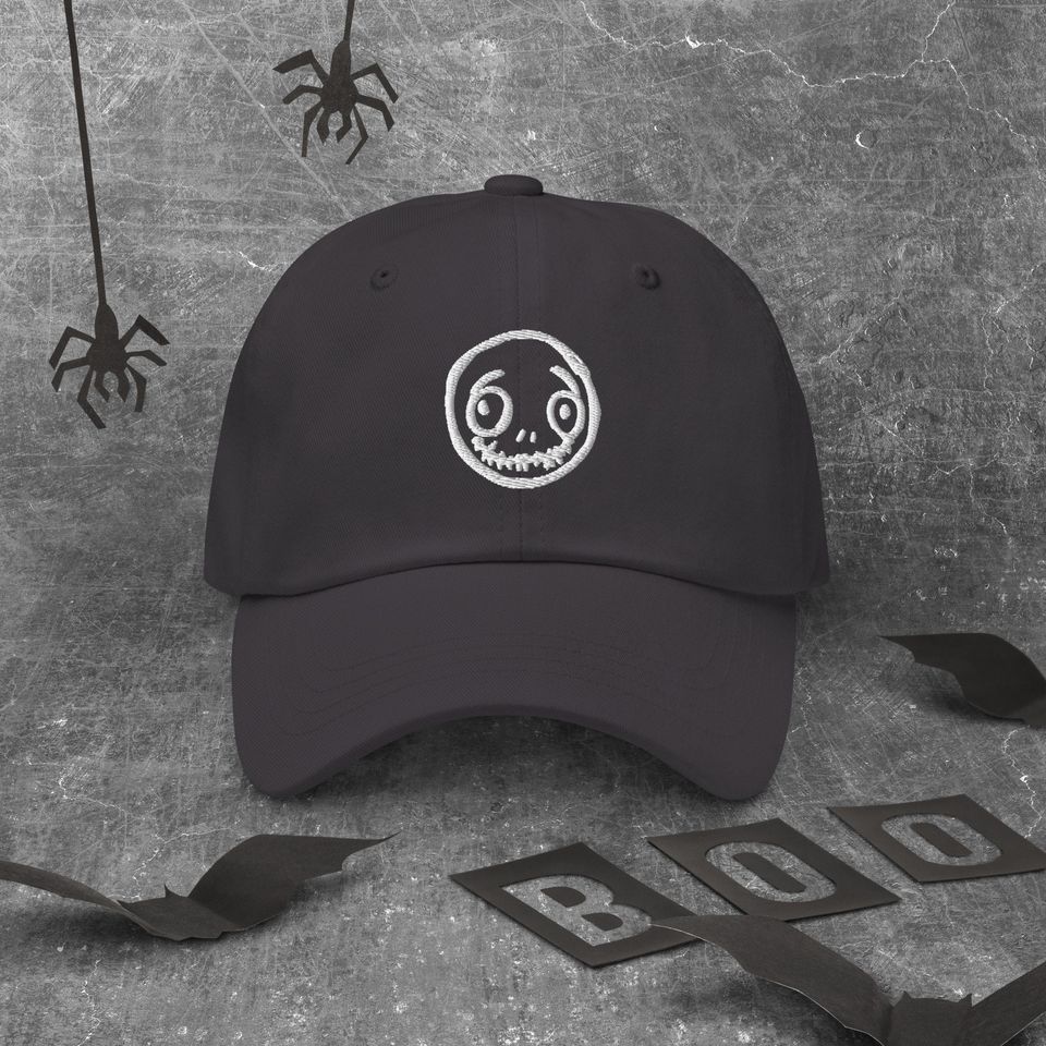 Embroidered Halloween Hat, Spooky Season Cap, Scarecrow Hat