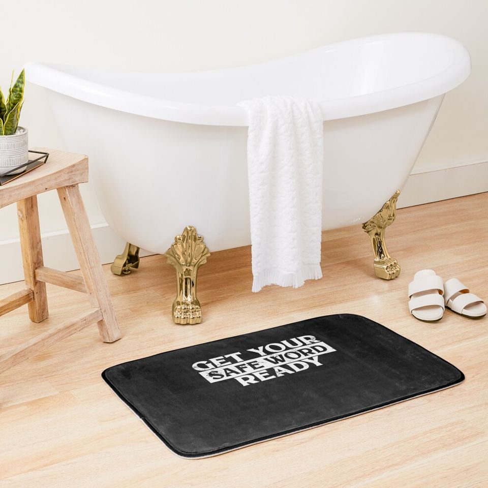 BDSM Get Your Safe Word Ready Fetish Bath Mat