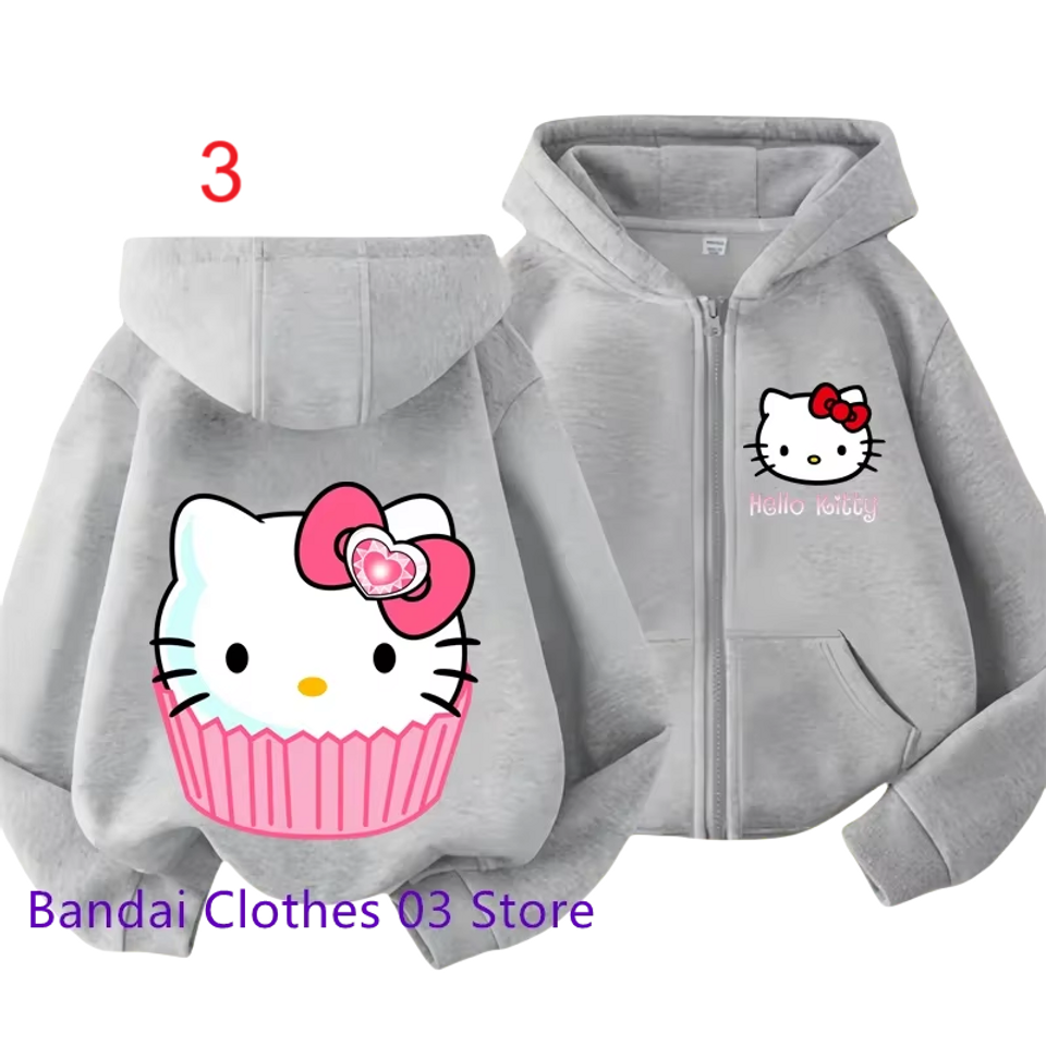 Hello Kitty Zip Hoodie | Kawaii Sanrio Hello Kitty Pattern Hoodie