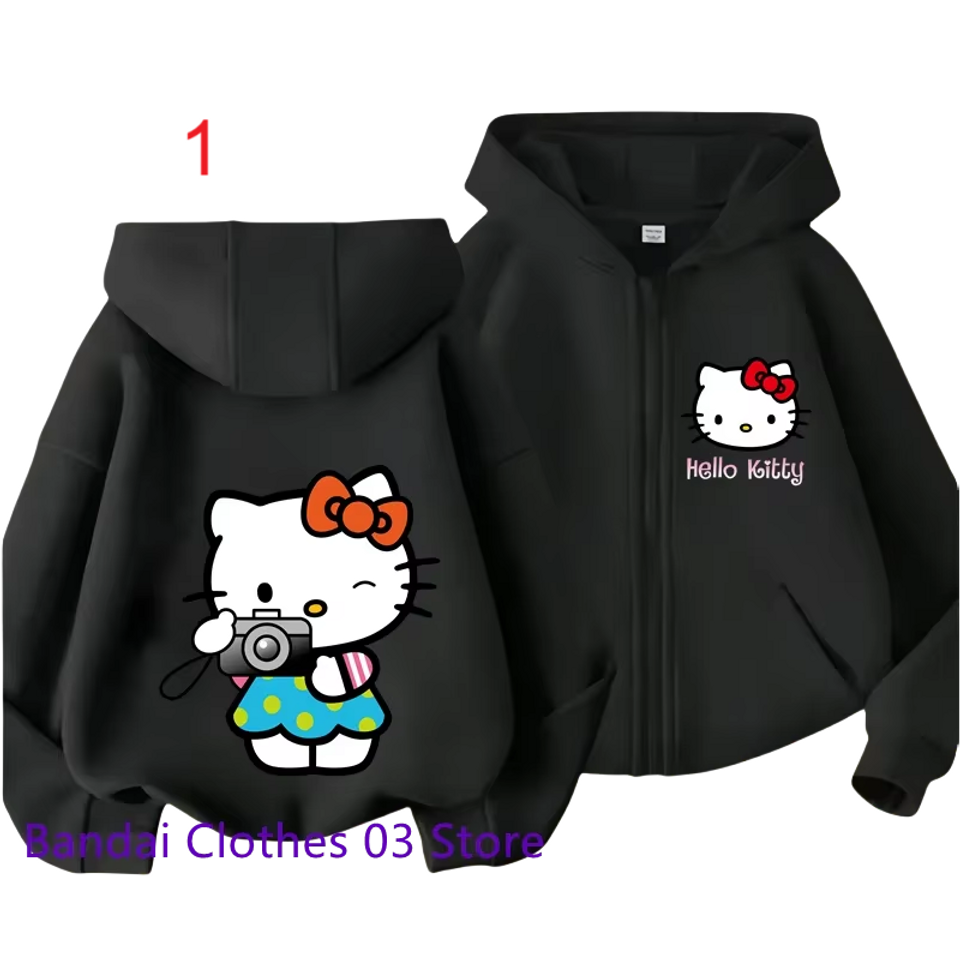 Hello Kitty Zip Hoodie | Kawaii Sanrio Hello Kitty Pattern Hoodie
