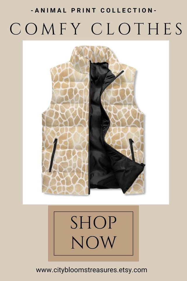 Neon Floral Animals Women's Padded Vest Jacket