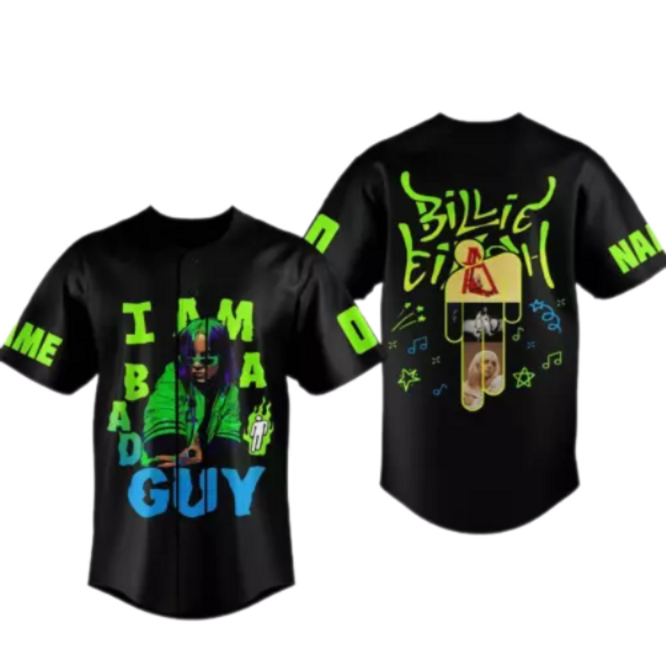 Billie Eilish I Am A Bad Guy Baseball Jersey