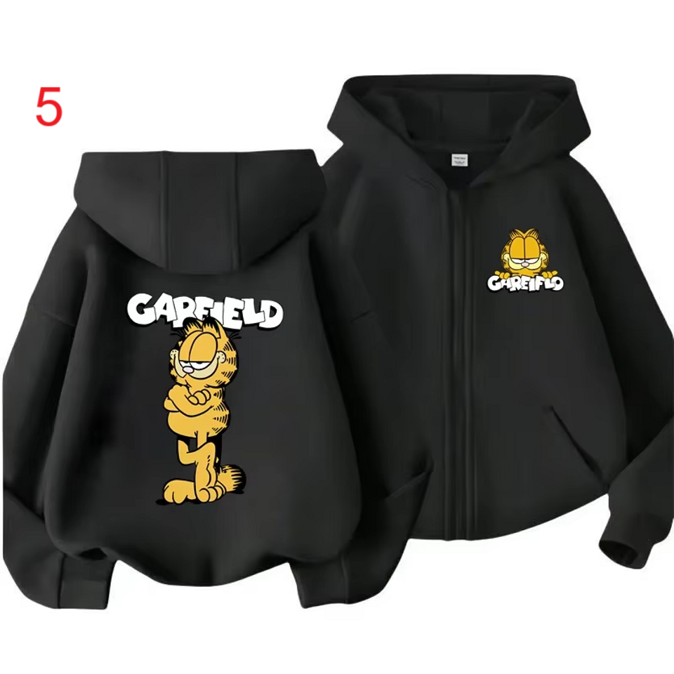 Garfield Double Sided Zipper Hoodie | Unisex Zip Up Jacket