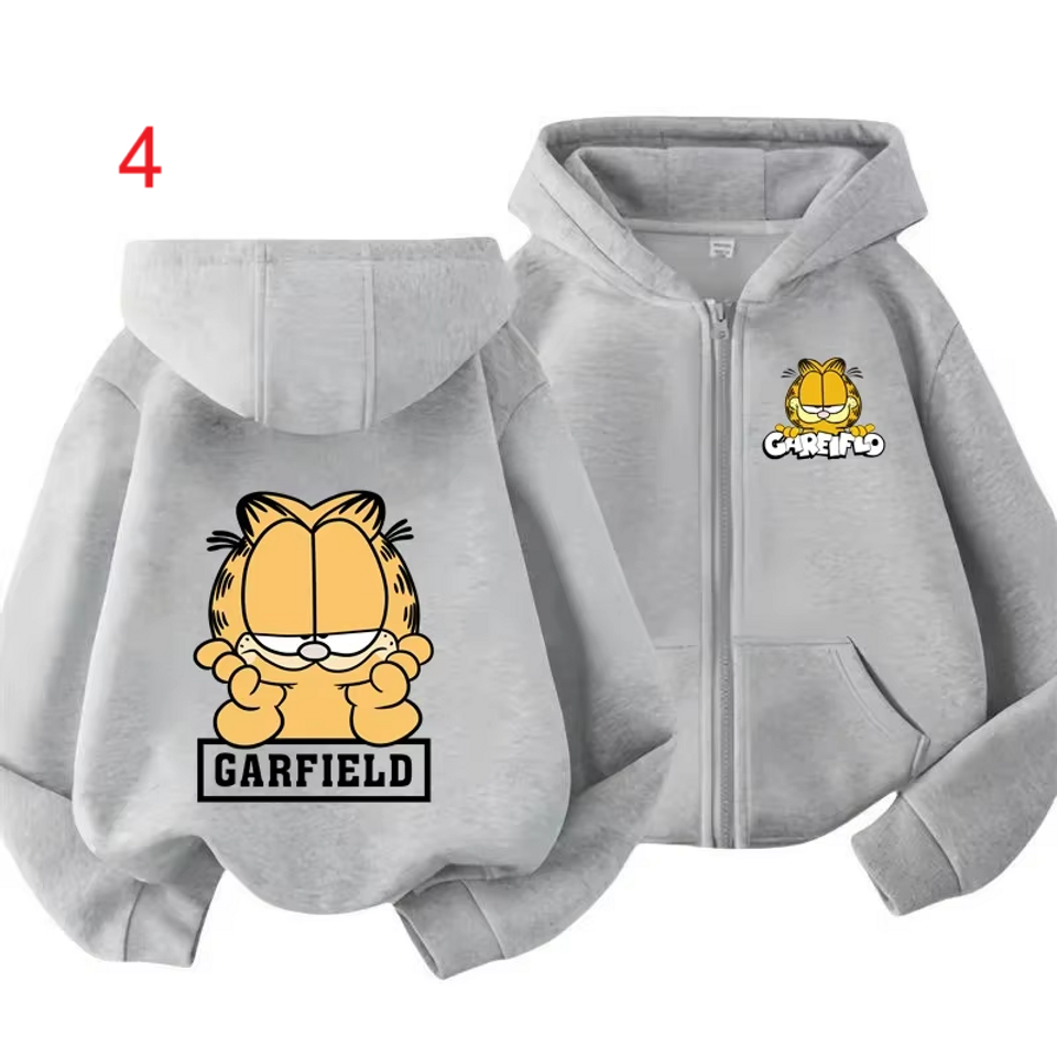 Garfield Double Sided Zipper Hoodie | Unisex Zip Up Jacket