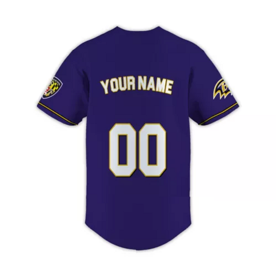 Custom Personalized, Baltimore Team Ravenss Shirt, BaseBall Shirt