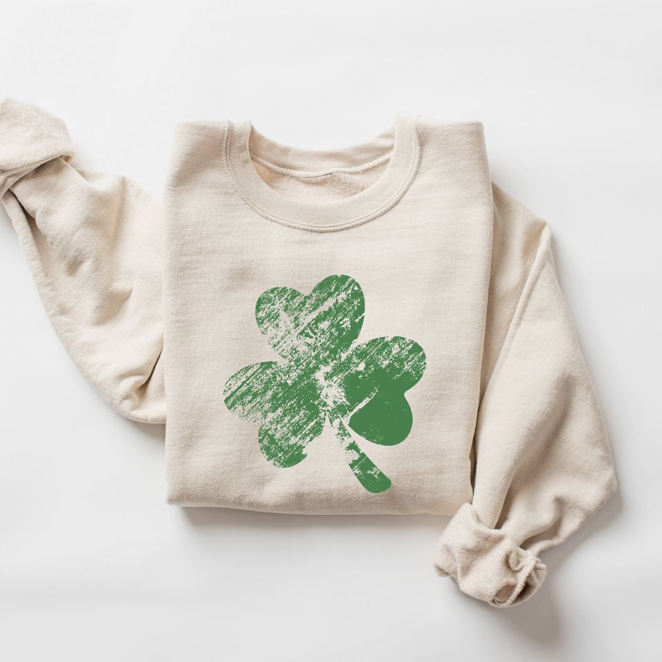 Discover Retro Shamrock Sweatshirt, Womens Shenanigans Sweatshirt, Cute St Patricks Day Sweatshirt