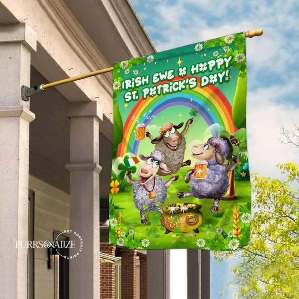 Discover St. Patricks Day House Flag