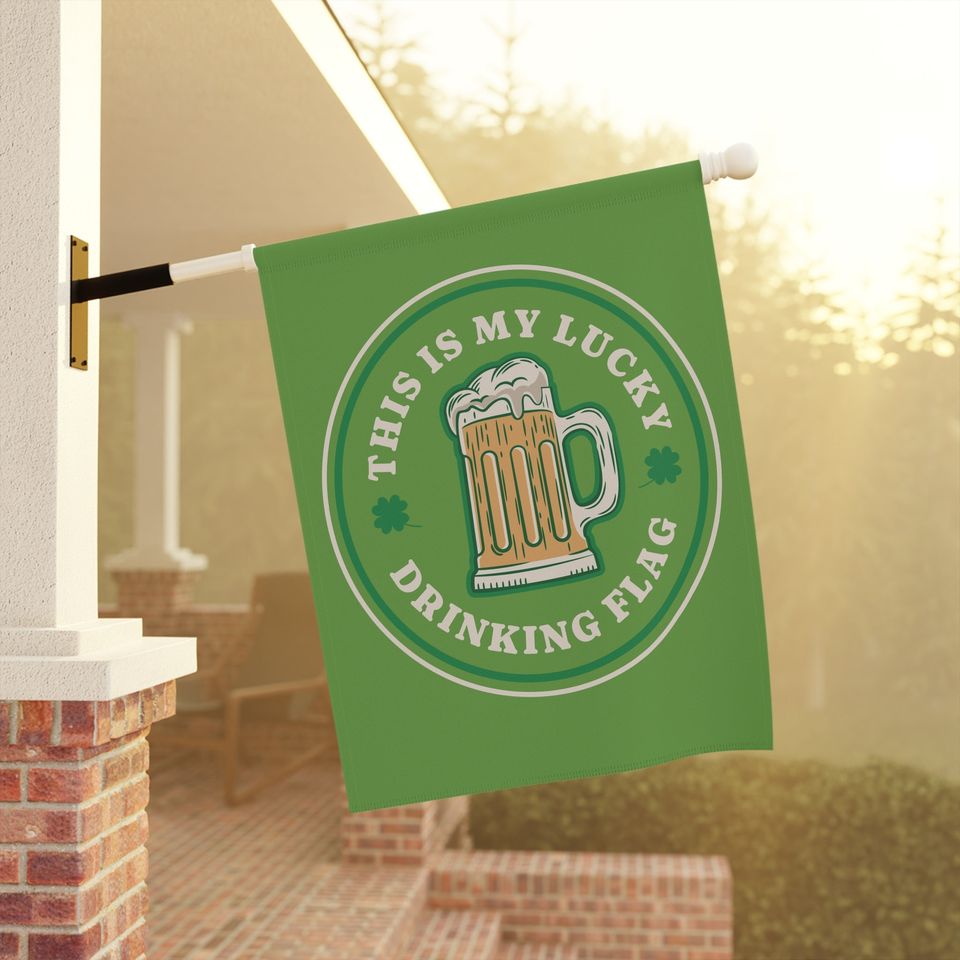 Discover St. Patrick's Day Drinking House Flag