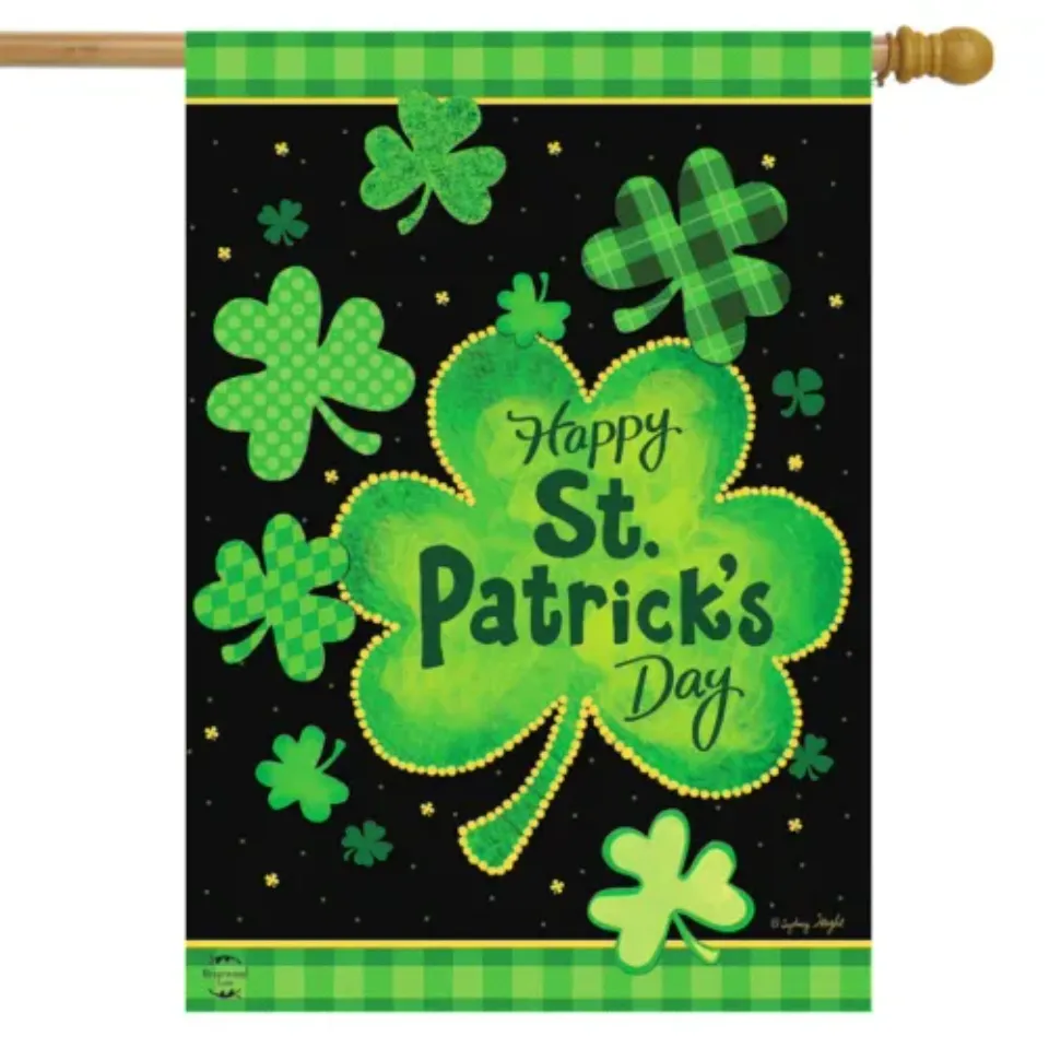 Discover St. Patrick's Day Shamrock House Flag